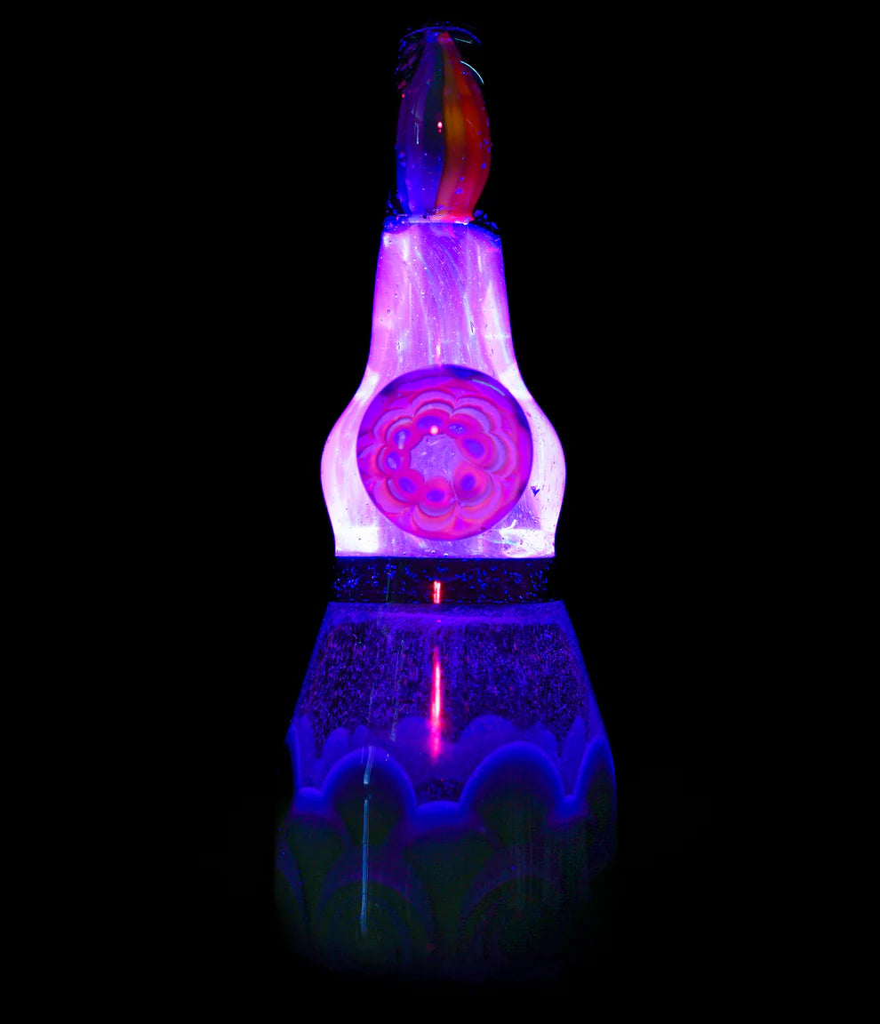 Metallic Roswell & Rainbow Pattern work with Inlayed AAA Opals and Dichro Overlay || Uranium Glass