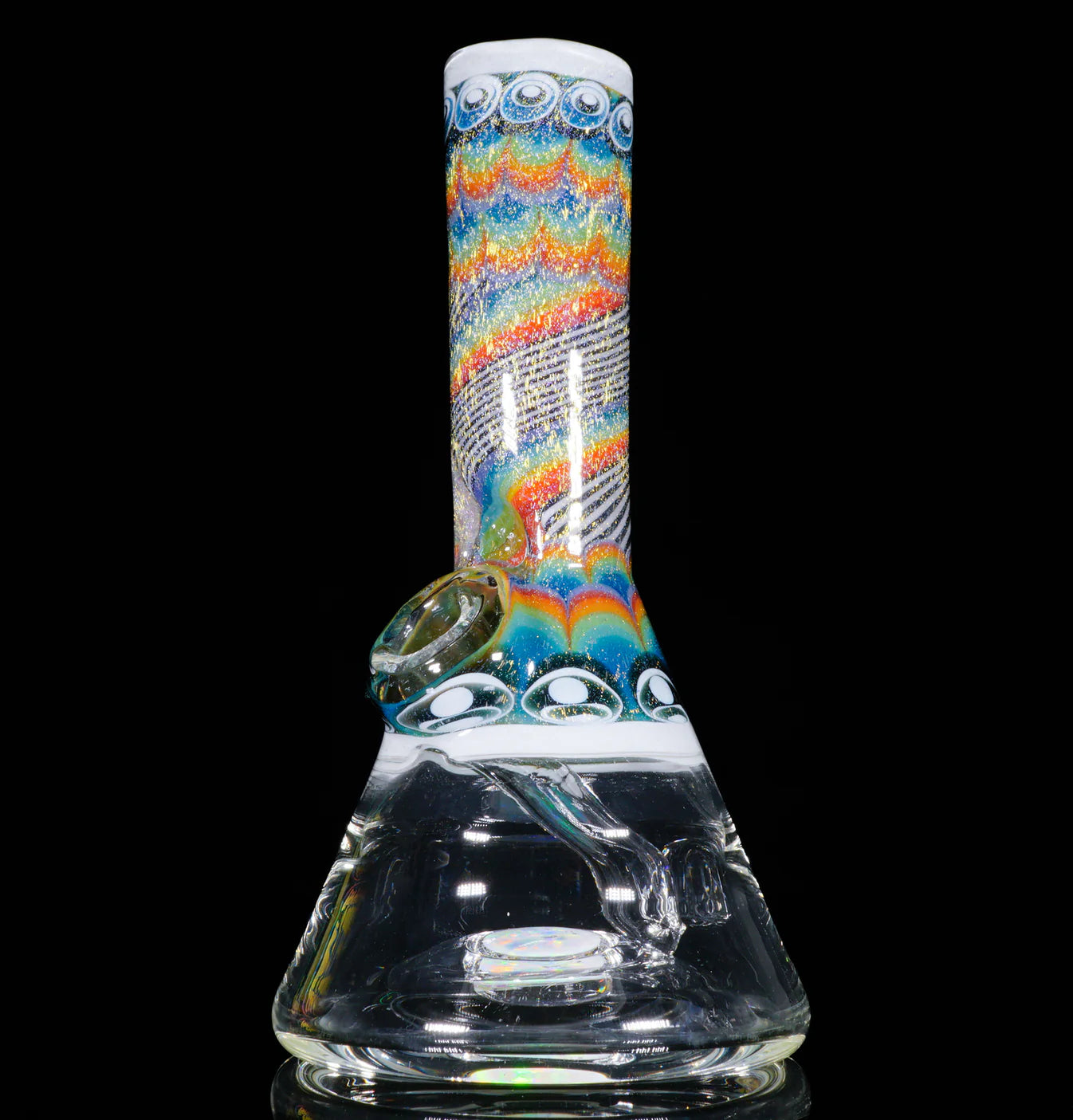 Rainbow Road Dot-Stacked Gold || Cultural Artifact Vessel || Inlayed XL Opal