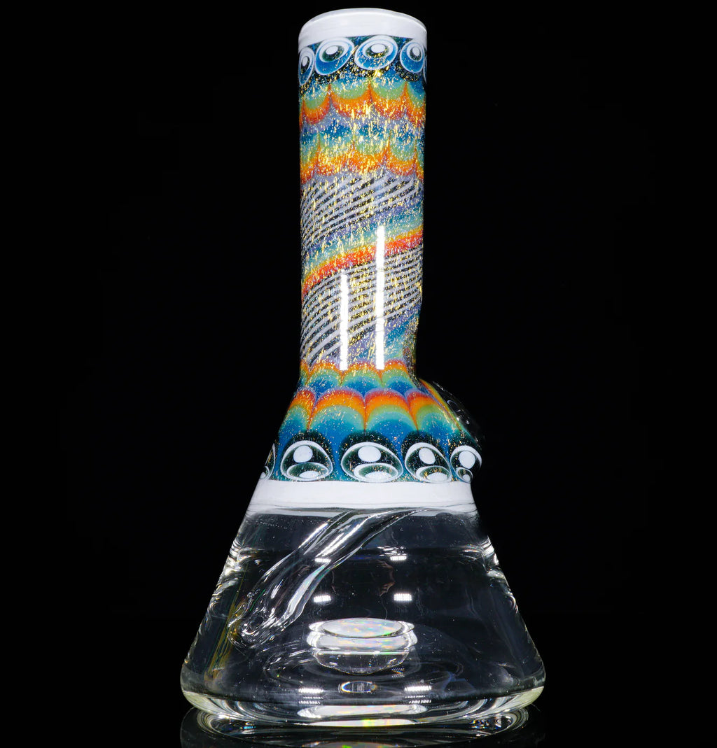 Rainbow Road Dot-Stacked Gold || Cultural Artifact Vessel || Inlayed XL Opal