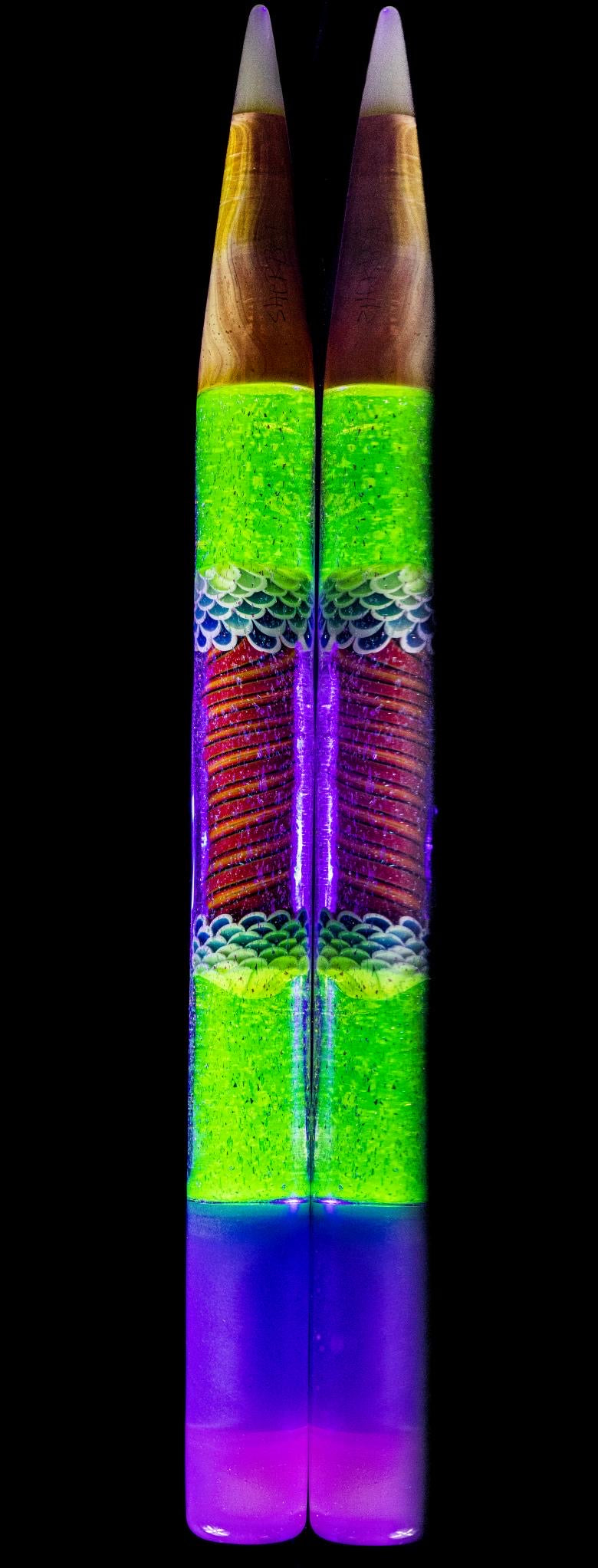 Cymatic Mandala Uranium Glass Pencil