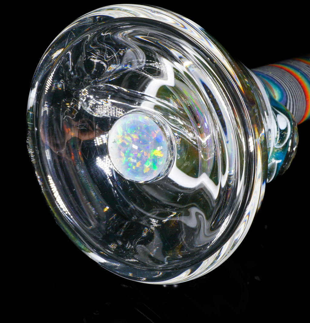 Rainbow Road Dot-Stacked Gold || Cultural Artifact Vessel || Inlayed XL Opal