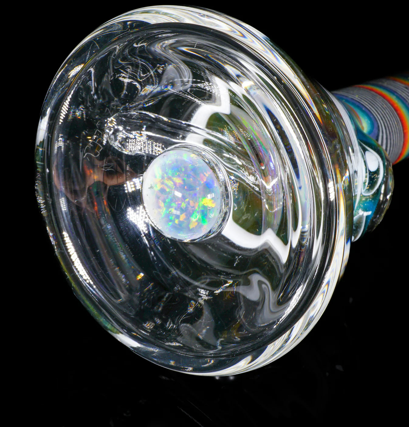 Rainbow Road Dot-Stacked Gold || Cultural Artifact Vessel || Inlayed XL Opal
