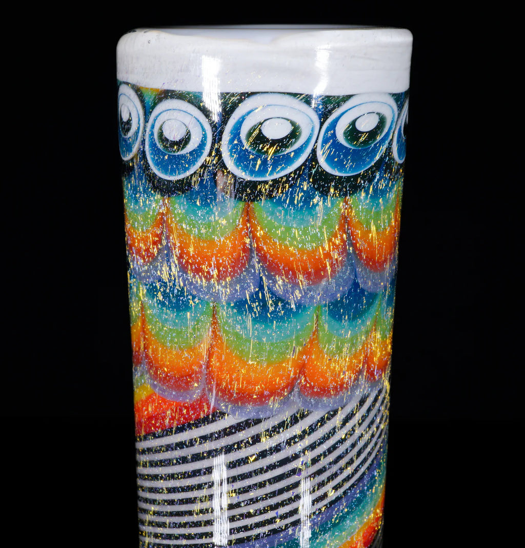 Rainbow Road Dot-Stacked Gold || Cultural Artifact Vessel || Inlayed XL Opal