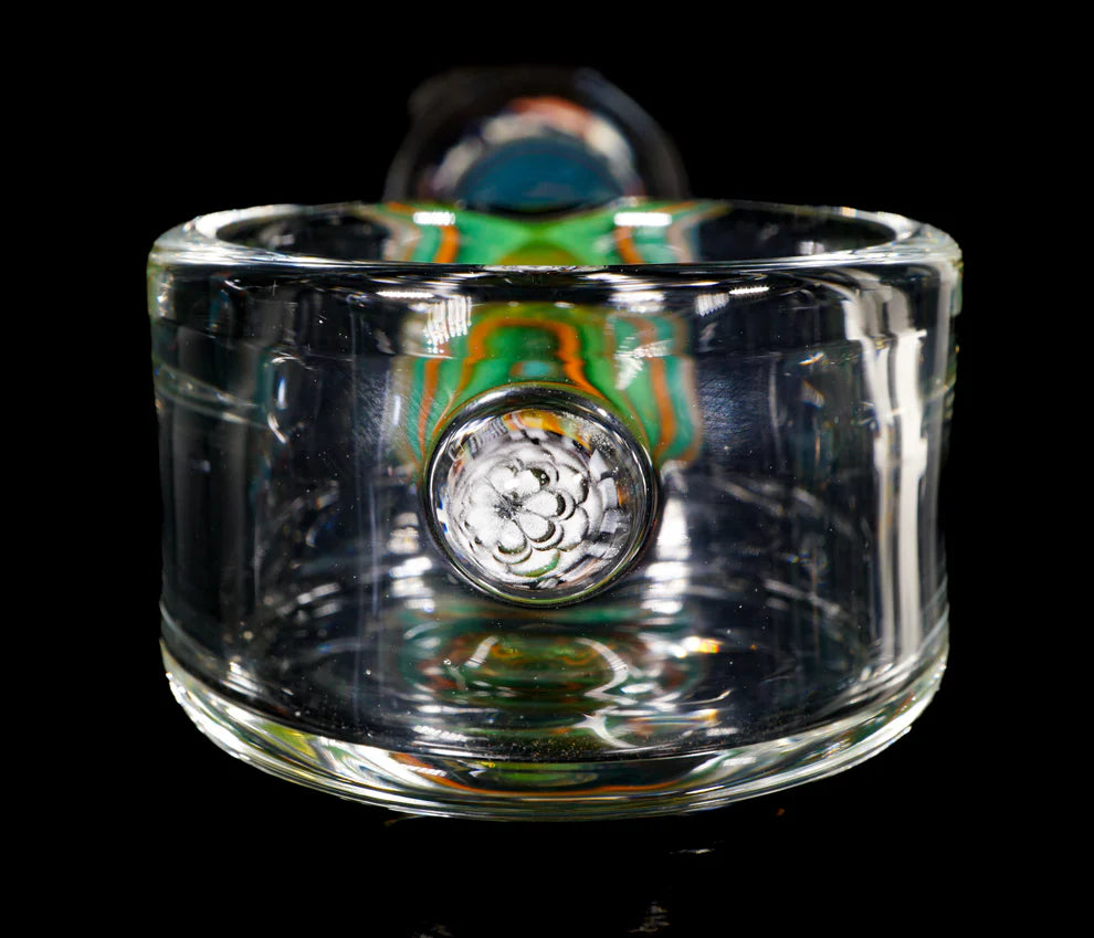 Maestro Espresso Scoop and Tamp Polar to Fire Line Wor Flower Implosion UV Reactive || Uranium Glass