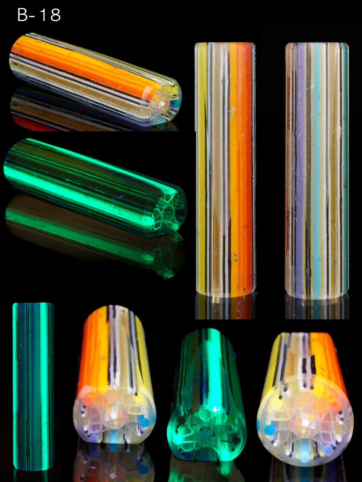 HERITAGE RAINBOW RETRO DICHRO UV || CONNOISSEURS HILUX FLAT-BILL || URANIUM UV REACTIVE GLASS