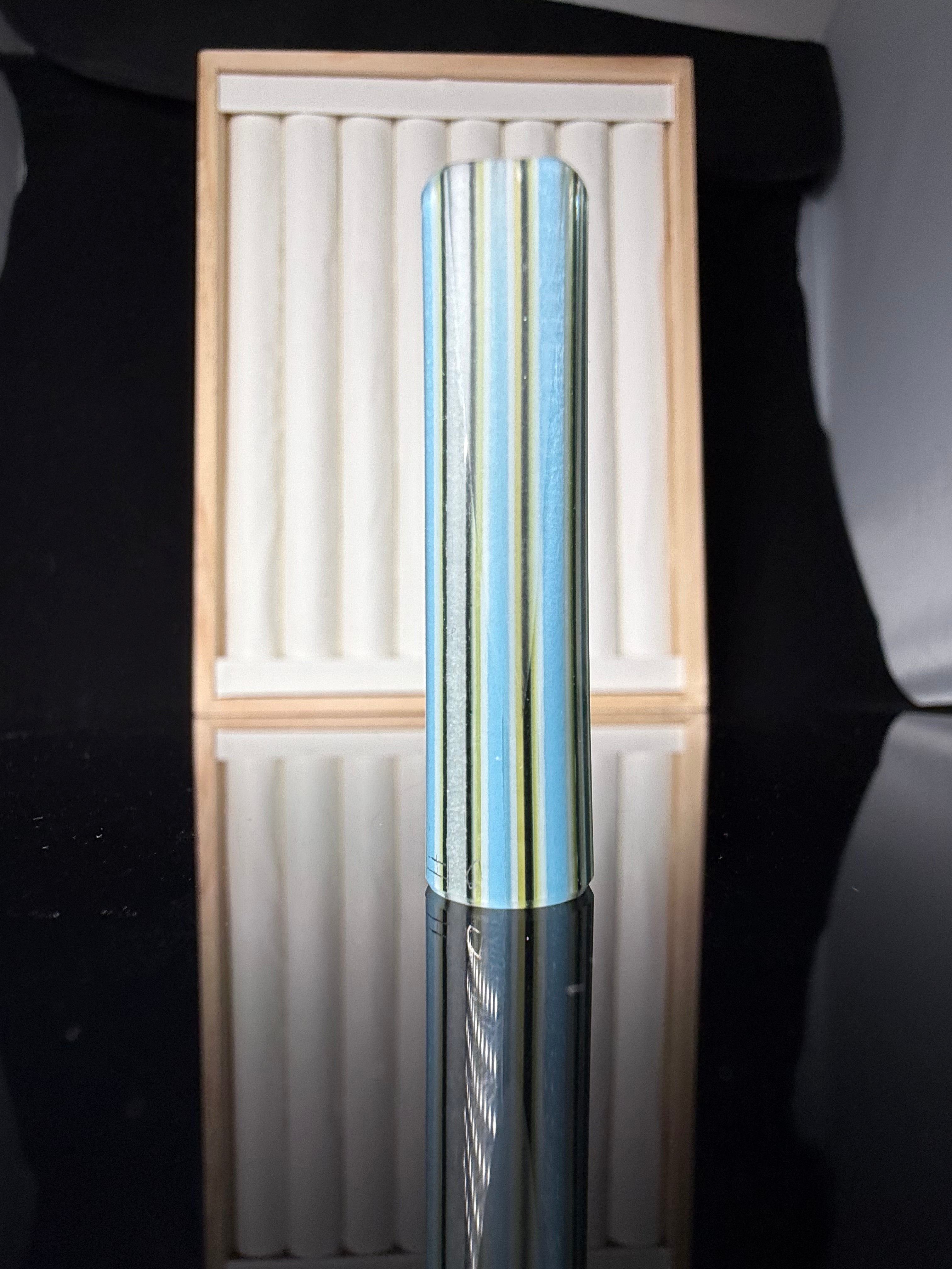 GLOW IN THE DARK GLASS|| TSUNAMI GLOW SUMMERTIME UV || FLAT BILL CONNOISSEUR LUX
 || L || D#03|| WGSC Flawless 10/10