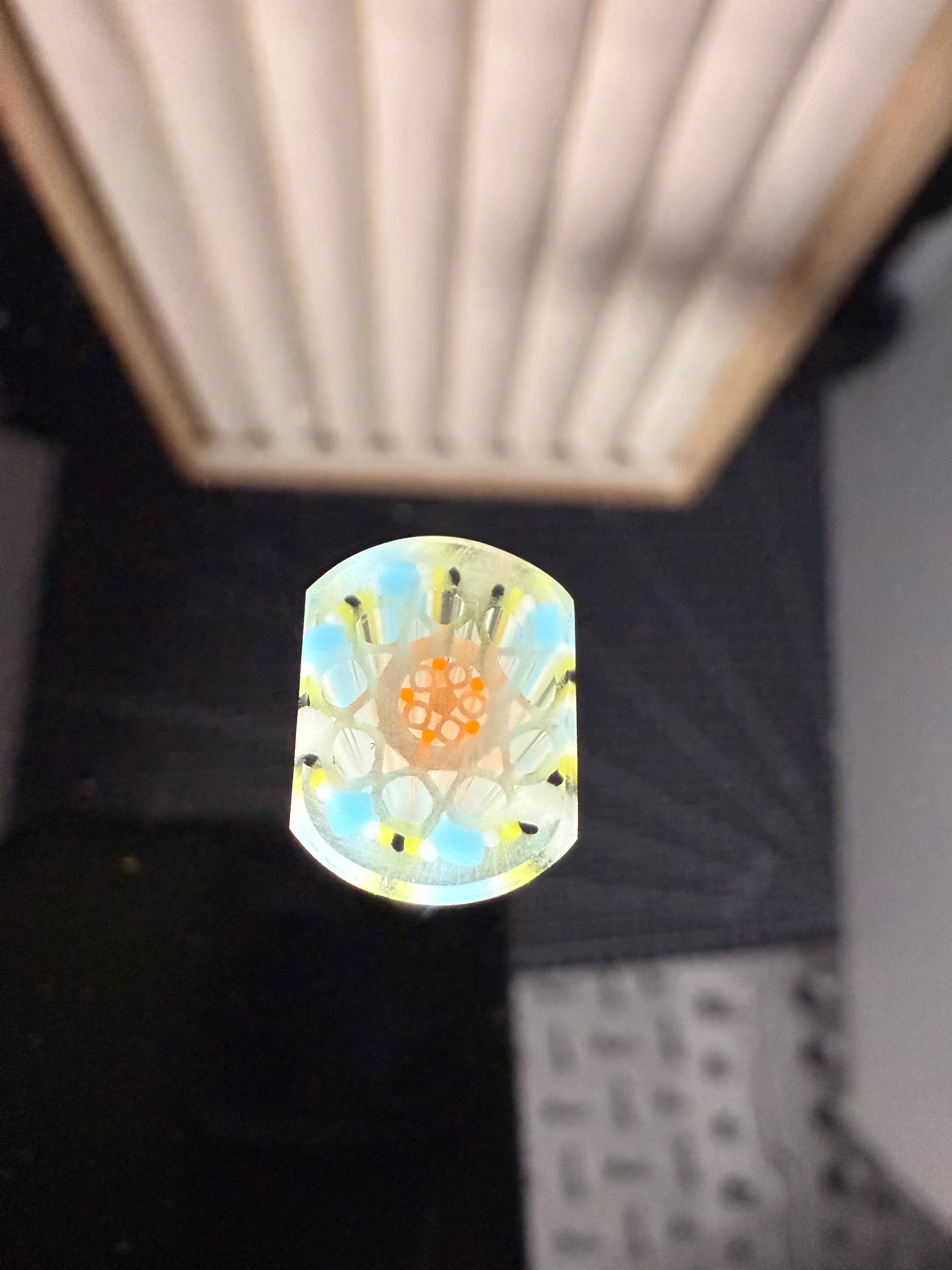 GLOW IN THE DARK GLASS|| TSUNAMI GLOW SUMMERTIME UV || FLAT BILL CONNOISSEUR LUX
 || L || D#03|| WGSC Flawless 10/10