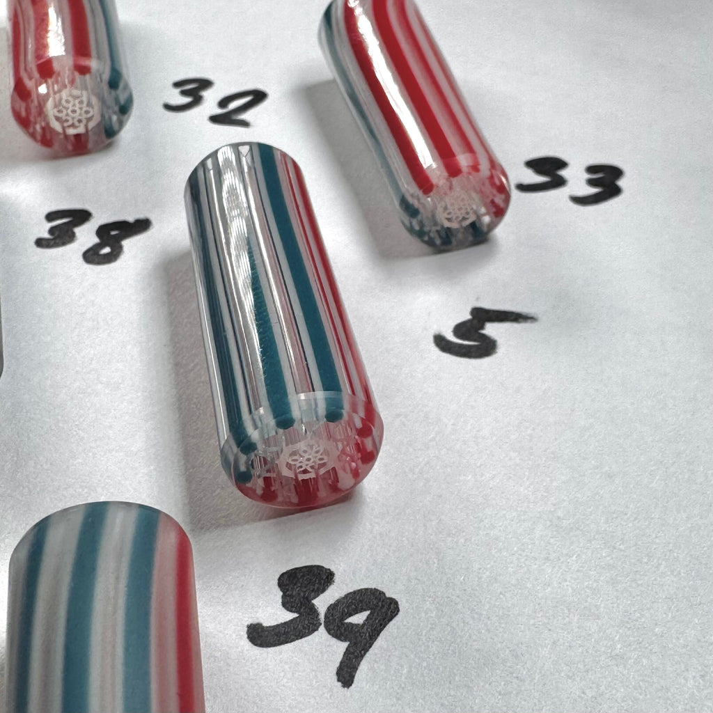 Starwhite Fine Line Design, Pacific Coral Blue, & Cherry Apple Red • V.1