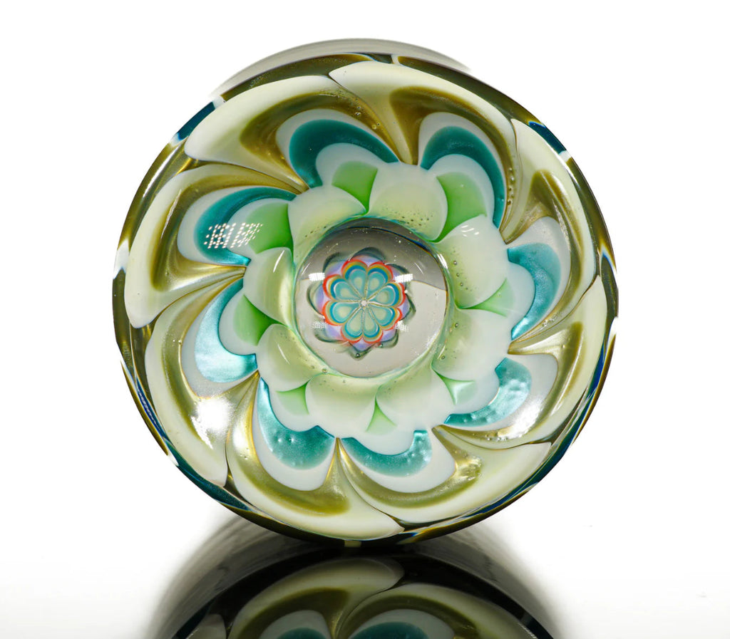 Glass Set Art Ware •Mandala Drinking Glass• 3 Piece Set • UV Reactive Uranium