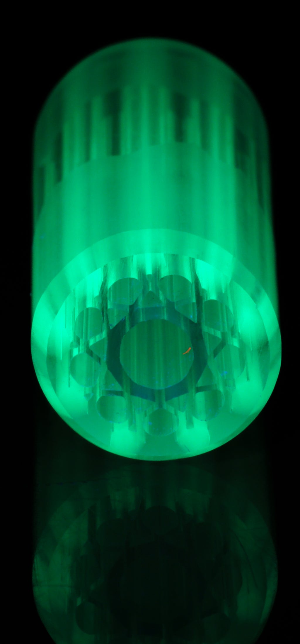 One-Of-One Hand Sculpted Original Geometric Glass Art || GERMAN SCIENTIFIC URANIUM UV GLASS || 13mm x 3.3cm Standard || Satin Matte Gloss Blend || GT-R19 Exotic G1-A43